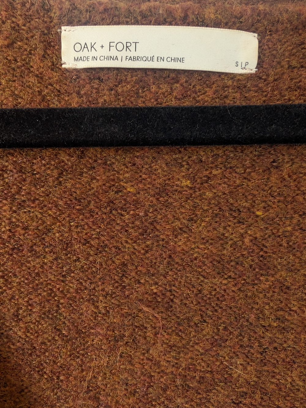 OAK + FORT Brown V-Neck Cropped Button Cardigan - Picture 2 of 5